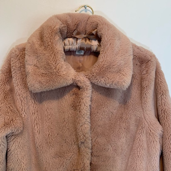 Skye’s The Limit Teddy Faux Fur Blush Jacket - Picture 3 of 7